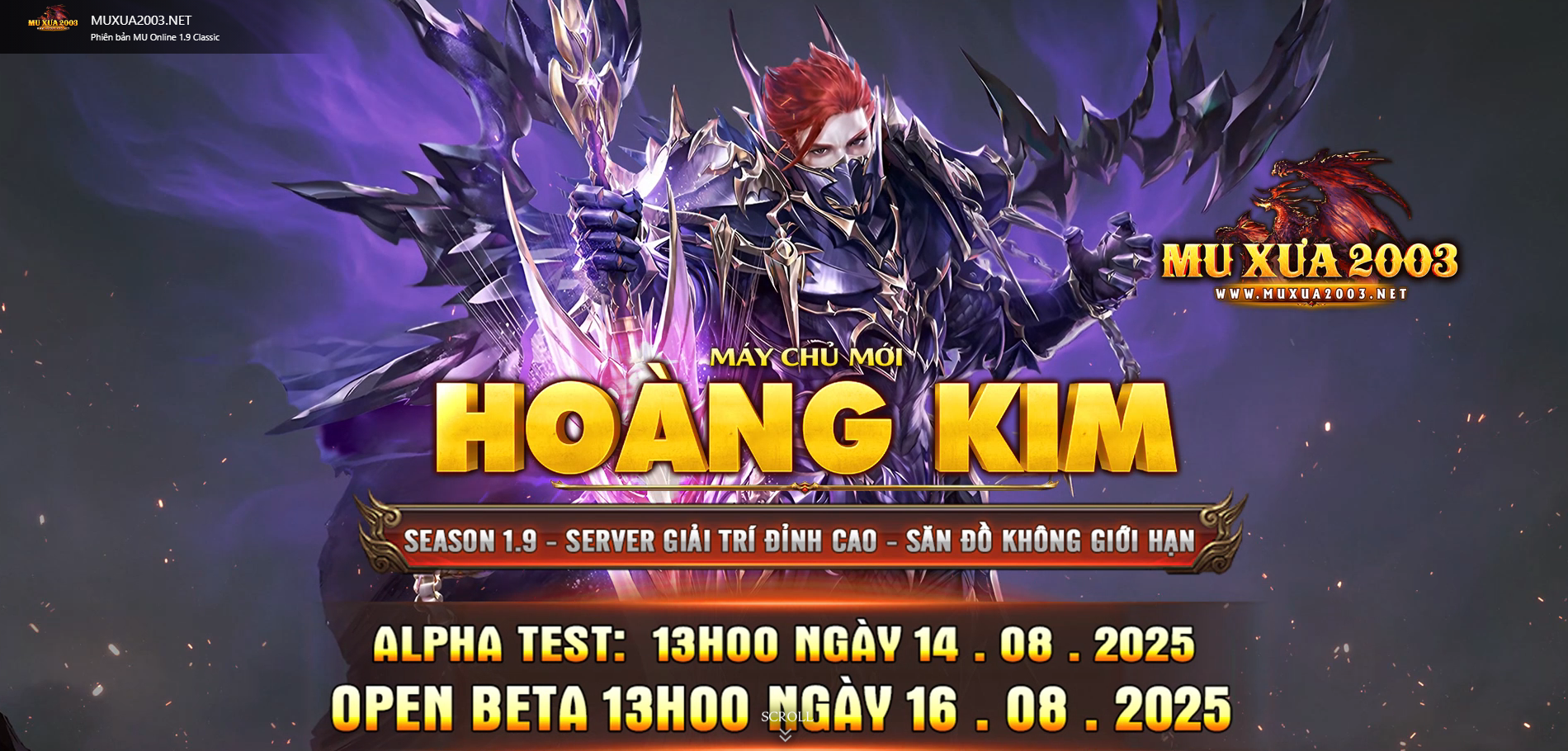 Mu mới ra, Mu Xưa 2003, muxua2003.net, Mu Online, Mu Season 1 (0.36 - 0.97D) mới ra, Mu Test tháng 08 2025, Miễn phí 99%, Mu Online Season 1 (0.36 - 0.97D)