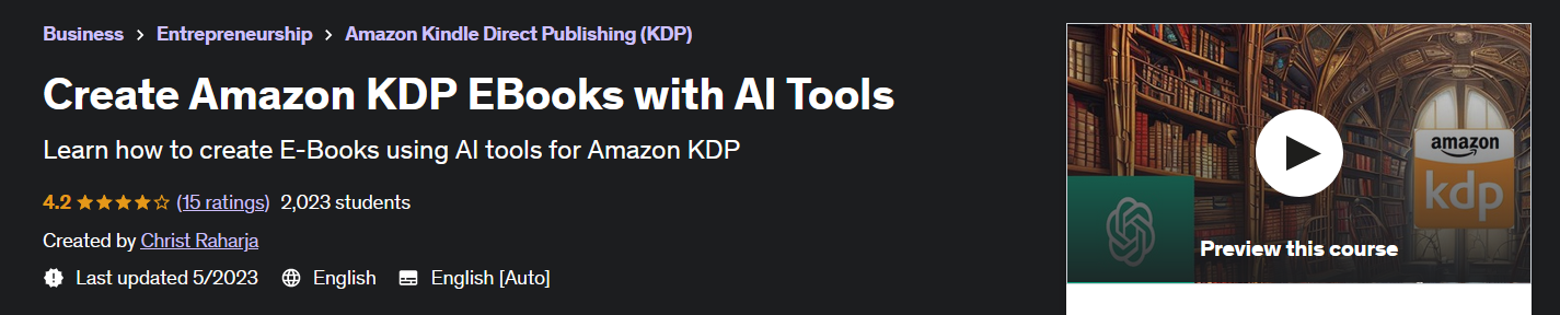 agjTFsEGQh6v1cwMXJcoTQ [Udemy] Создавайте электронные книги Amazon KDP с помощью инструментов ИИ