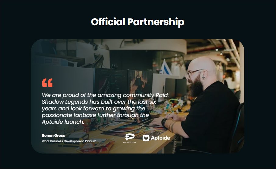 Official Raid Shadow Legends and Aptoide partnership