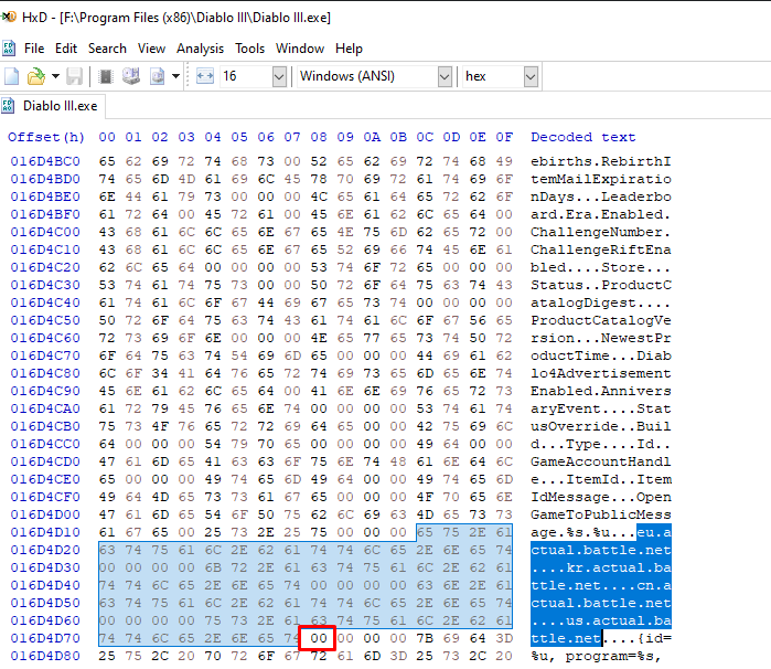 Hex editing the executable doesn't seem to work for connectivity ...