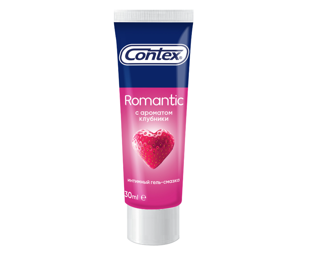 Гель-смазка интимная CONTEX Romantic с ароматом клубники 30 мл